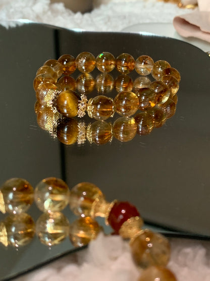 Wealth-attracting Citrine Bracelet with intricate design, ideal for boosting confidence and creative energy.